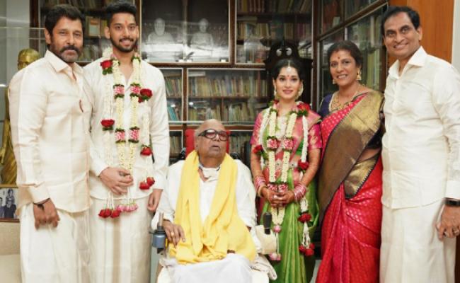 hero-vikrams-daughter-marries-karunanidhis-great-grandson