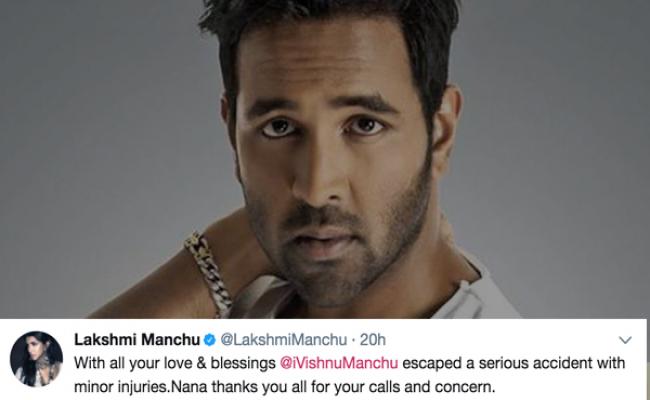 Manchu Vishnu hurt while filming